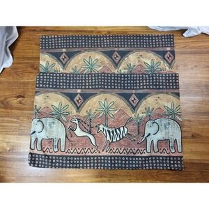Vintage Dan River Set Of 2 African Elephant Pillowcases